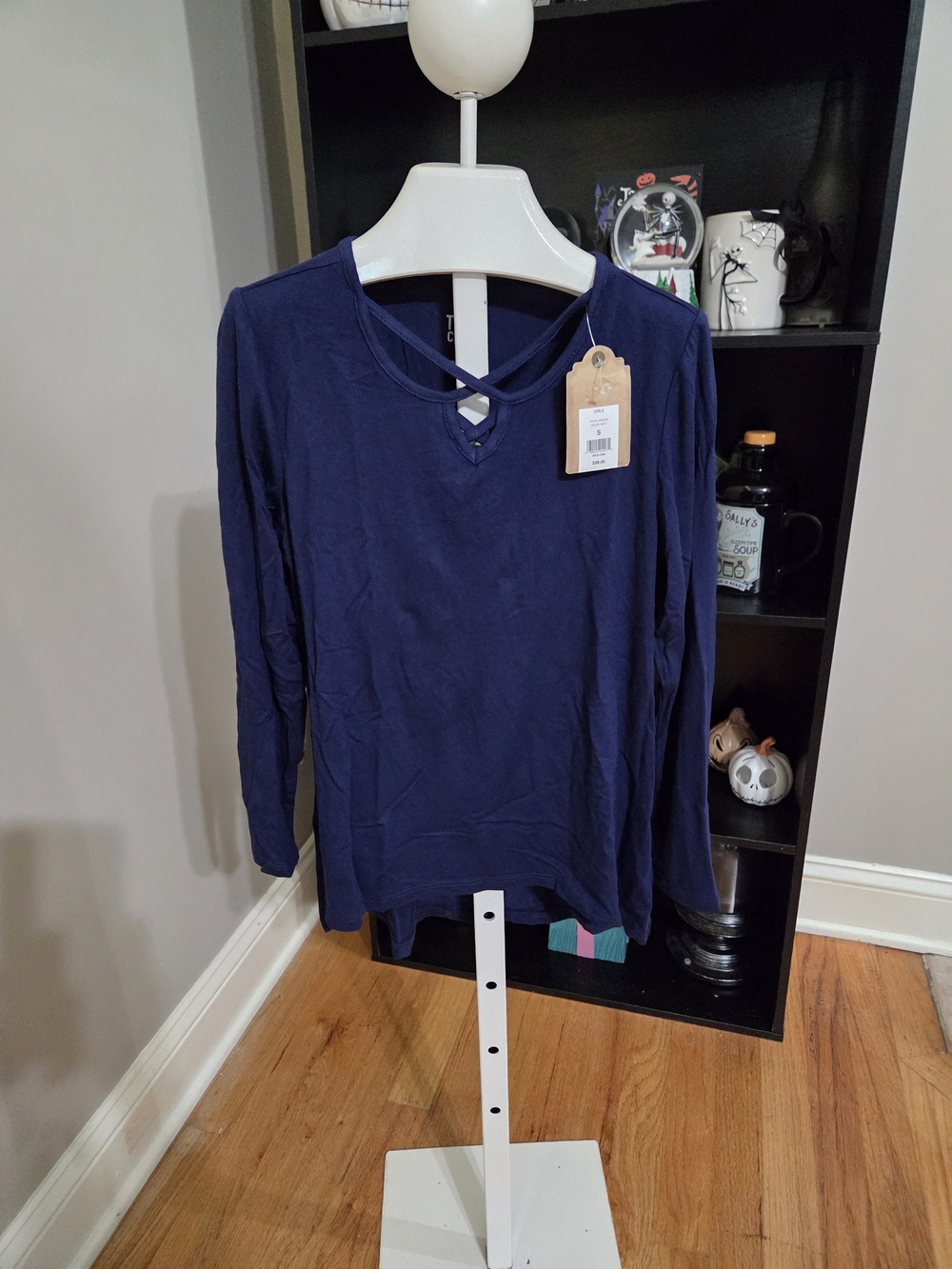 True Craft Navy Crisscross Long-Sleeve Tee